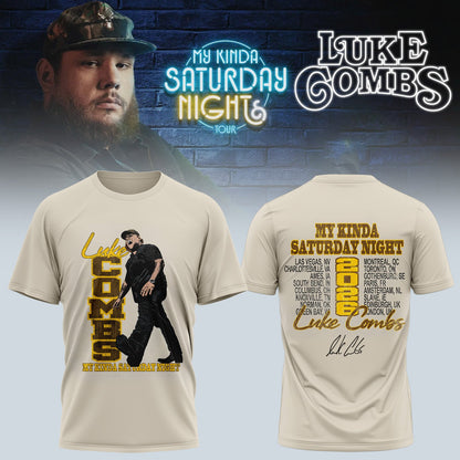 Luke Combs ”My Kinda Saturday Night Tour 2026” Limited Edition Signature – T-shirt