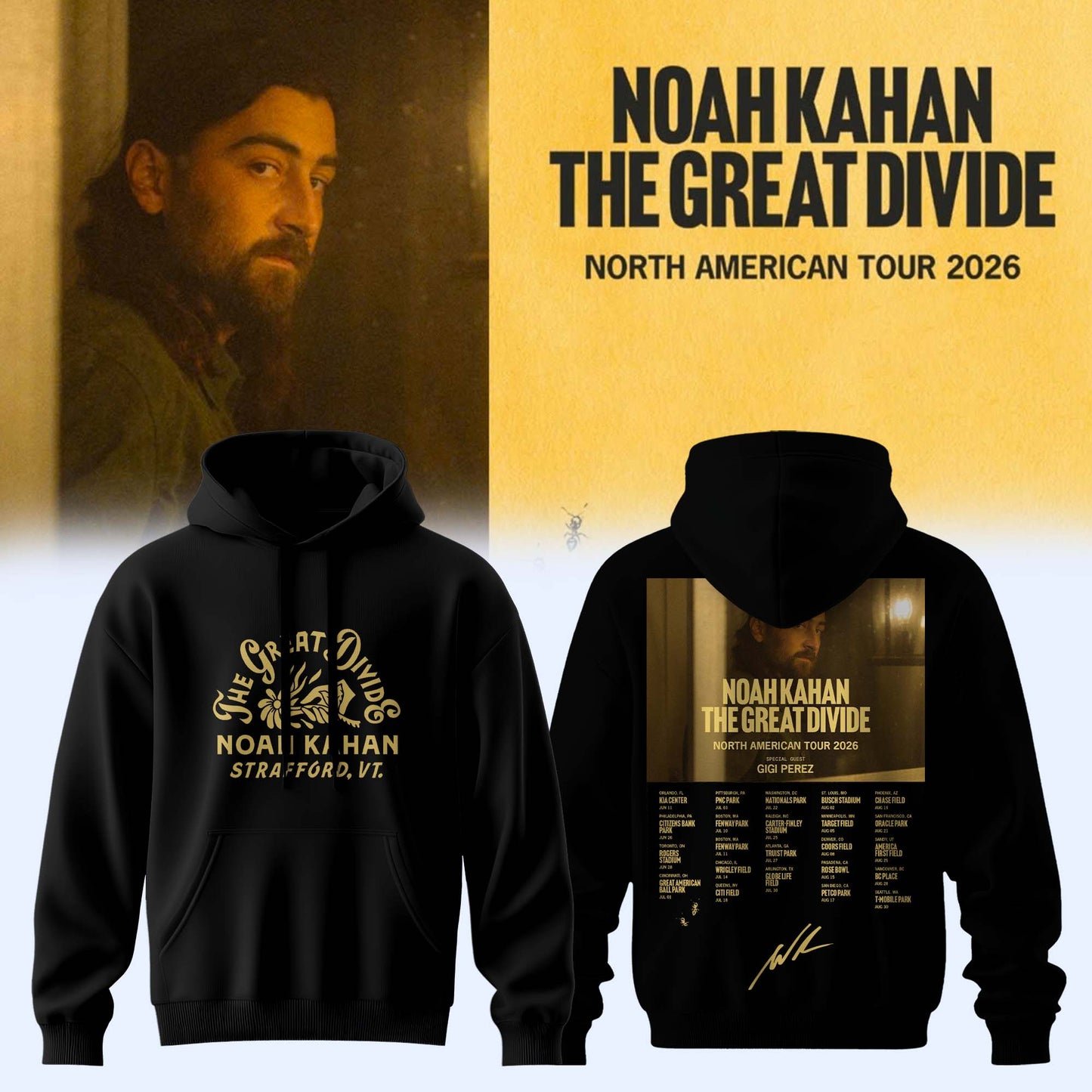 Noah Kahan “The Great Divide: The Last Of The Bugs” Album 2026 Limited Edition Signature – Hoodie