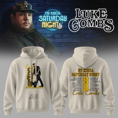 Luke Combs ”My Kinda Saturday Night Tour 2026” Limited Edition Signature – Hoodie