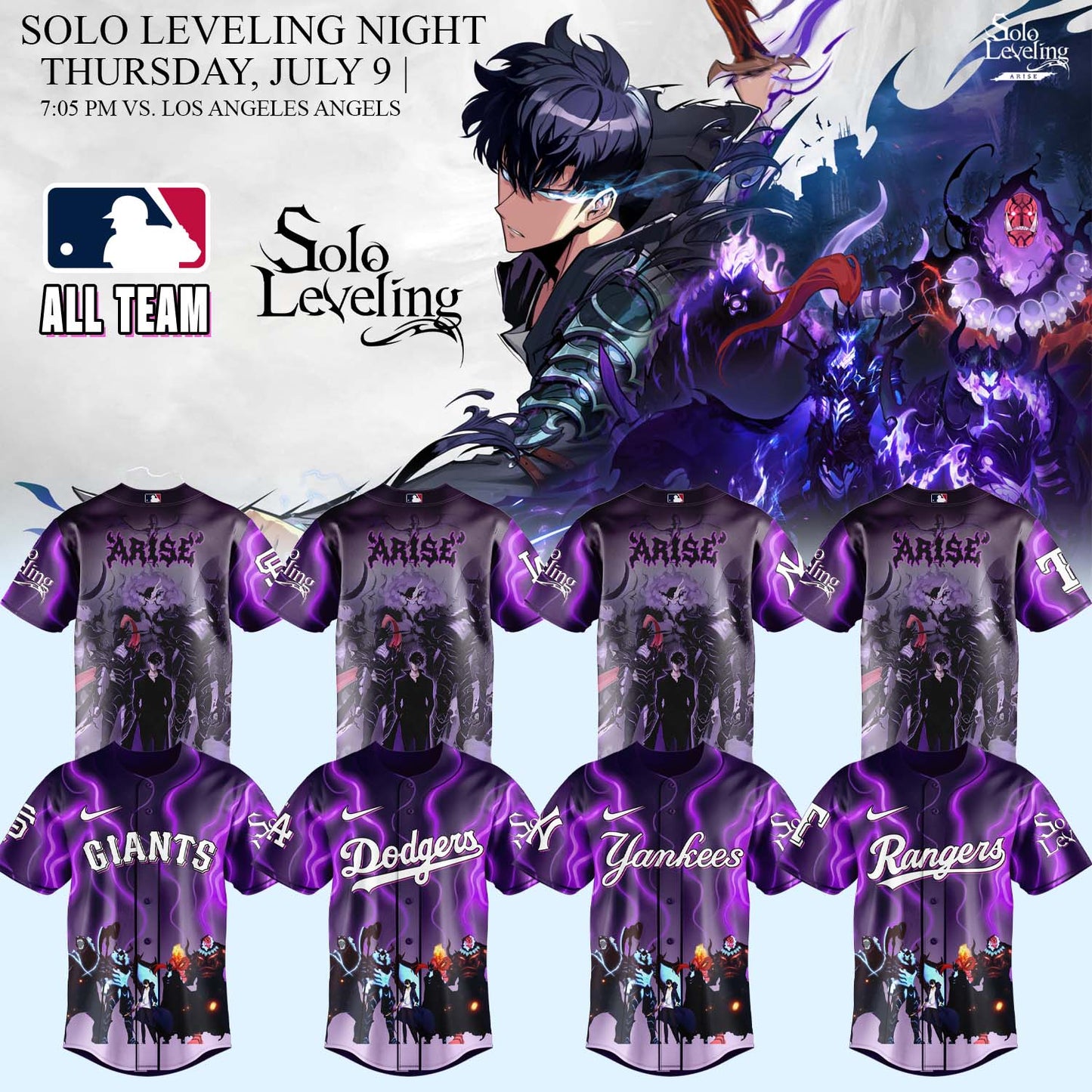 MLB ALL TEAMS x Solo Leveling Limited Jersey 2