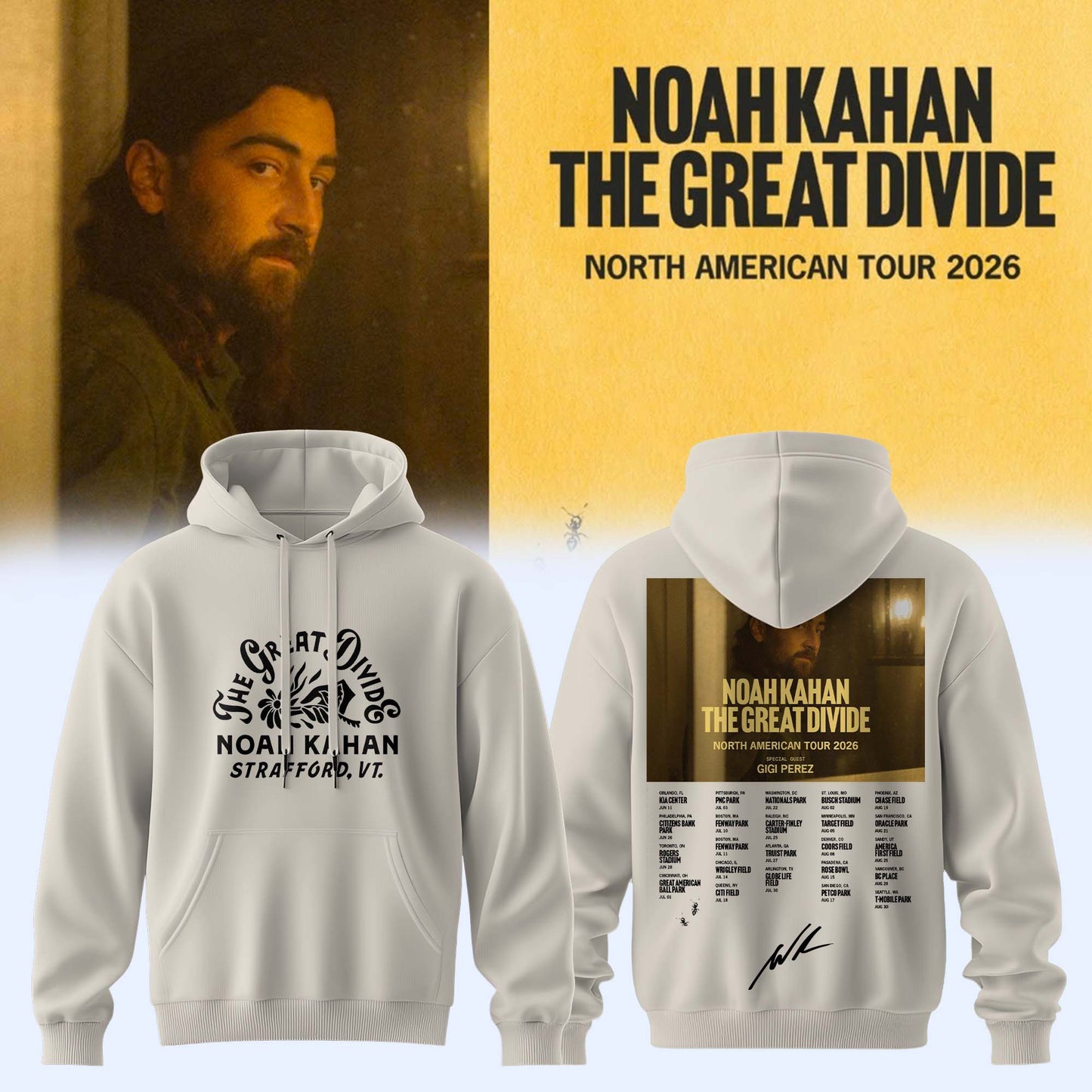 Noah Kahan “The Great Divide: The Last Of The Bugs” Album 2026 Limited Edition Signature – Hoodie