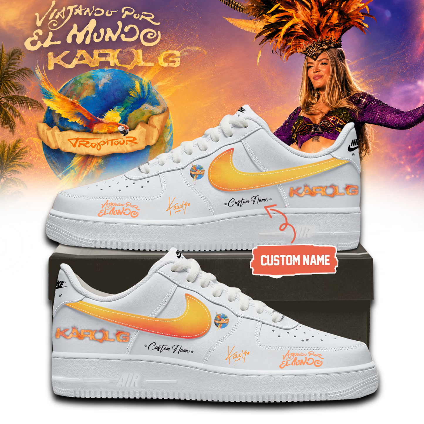 Karol G ” Viajando por el Mundo Tropitour ” Signature Limited Edition – Shoes 1