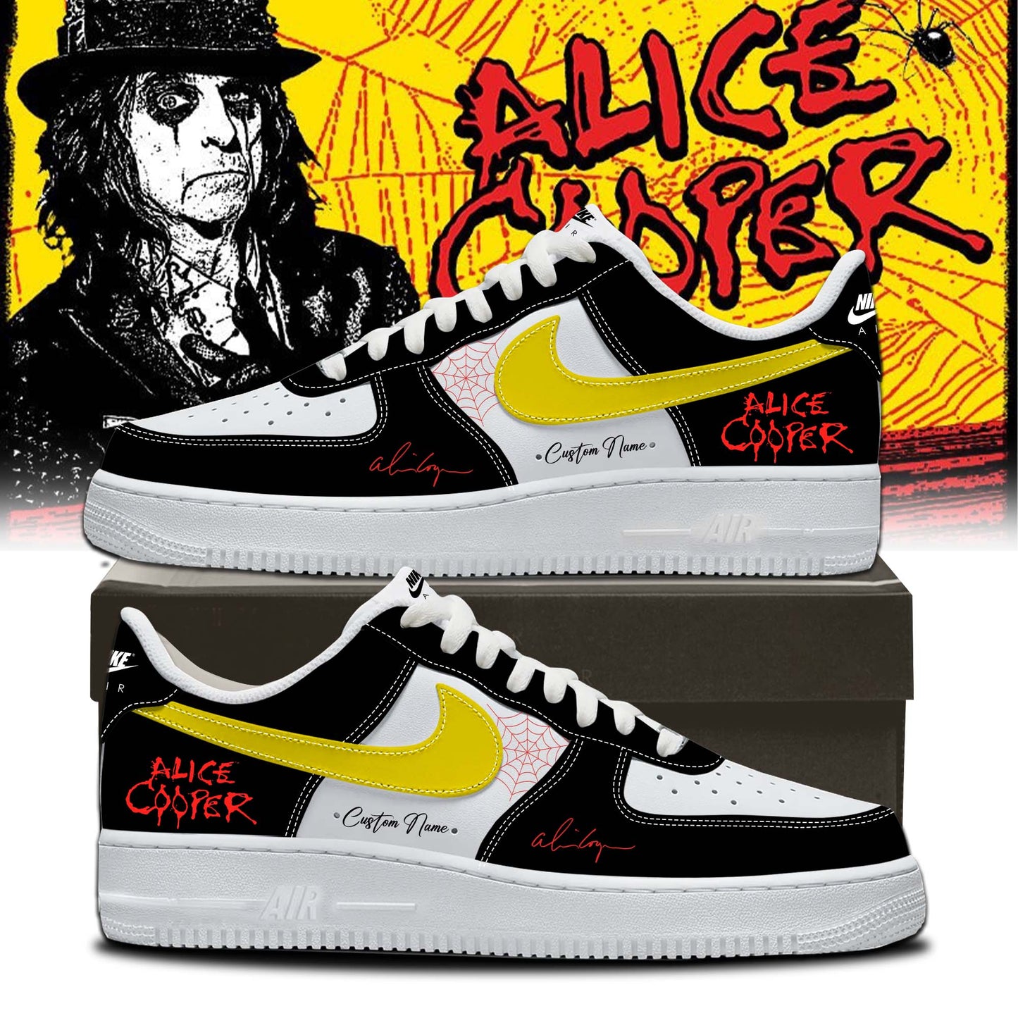 ,,Alice Cooper “Alice’s Attic Tour” 2026 Signed – Shoes 1-3