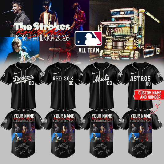 ,,MLB X The Strokes ”Reality Awaits North America 2026” Limited Edition Signature – Jersey 2 (Custom Name&Number)