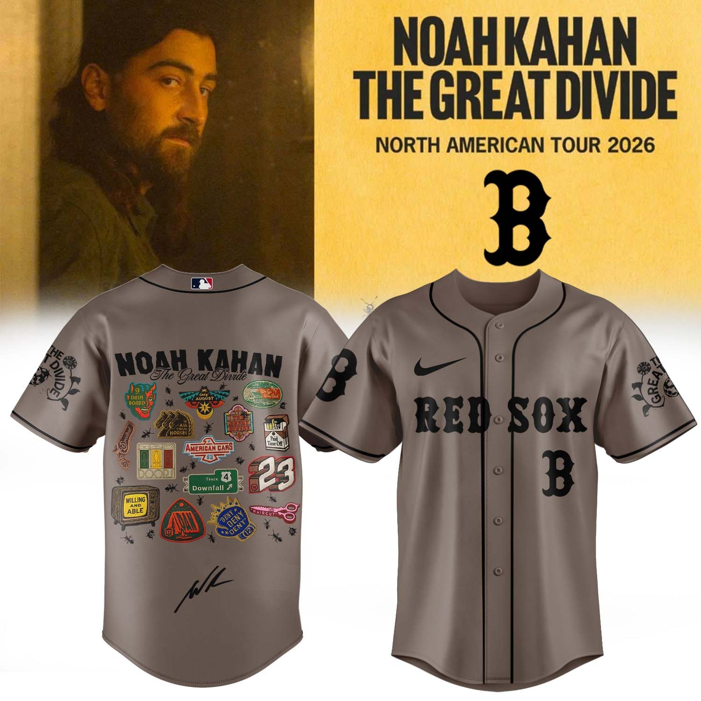 ,,MLB X Noah Kahan The Great Divide Tour Limited Edition Signature – Jersey 2-2