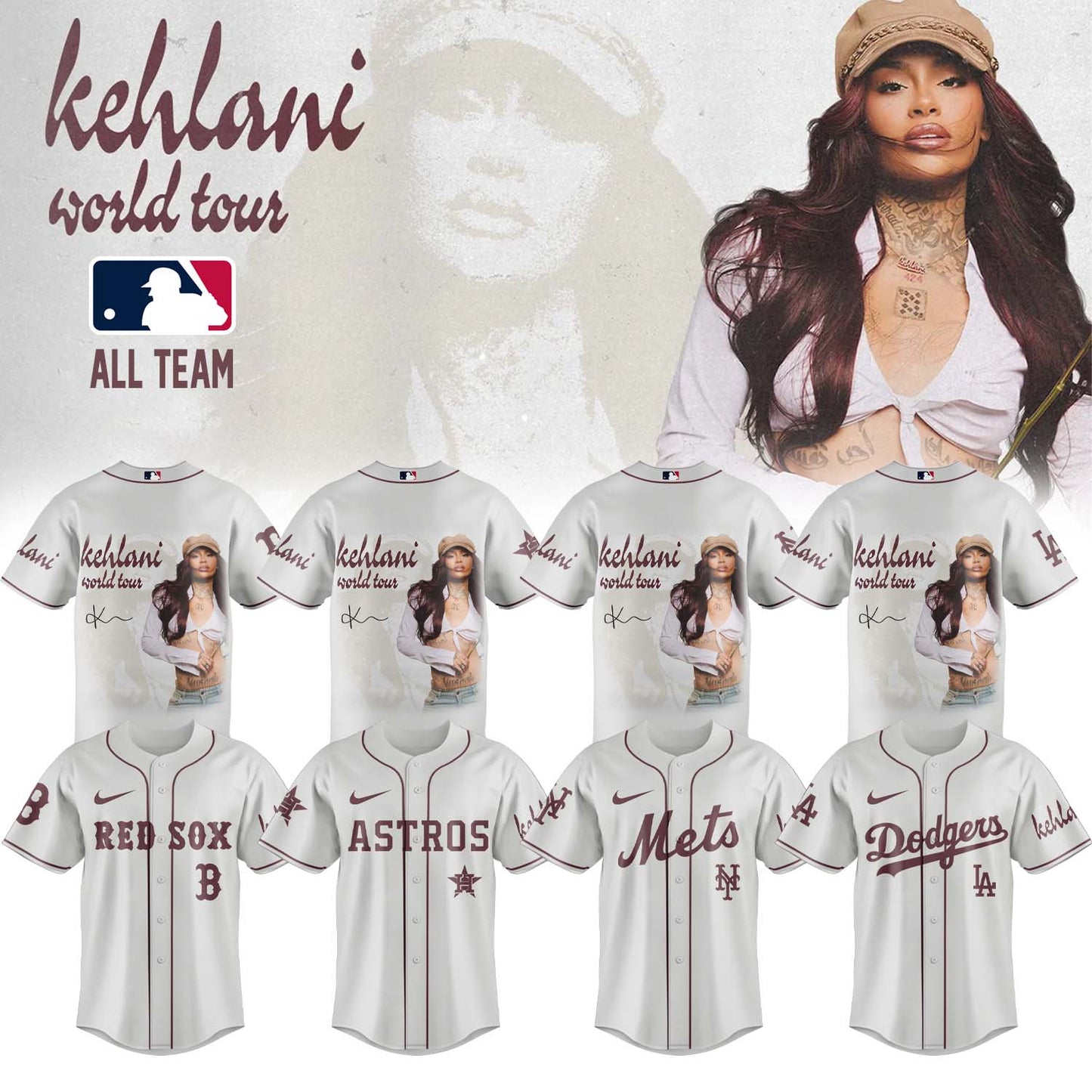 ,MLB X Kehlani World Tour Limited Edition Signature – Jersey 1