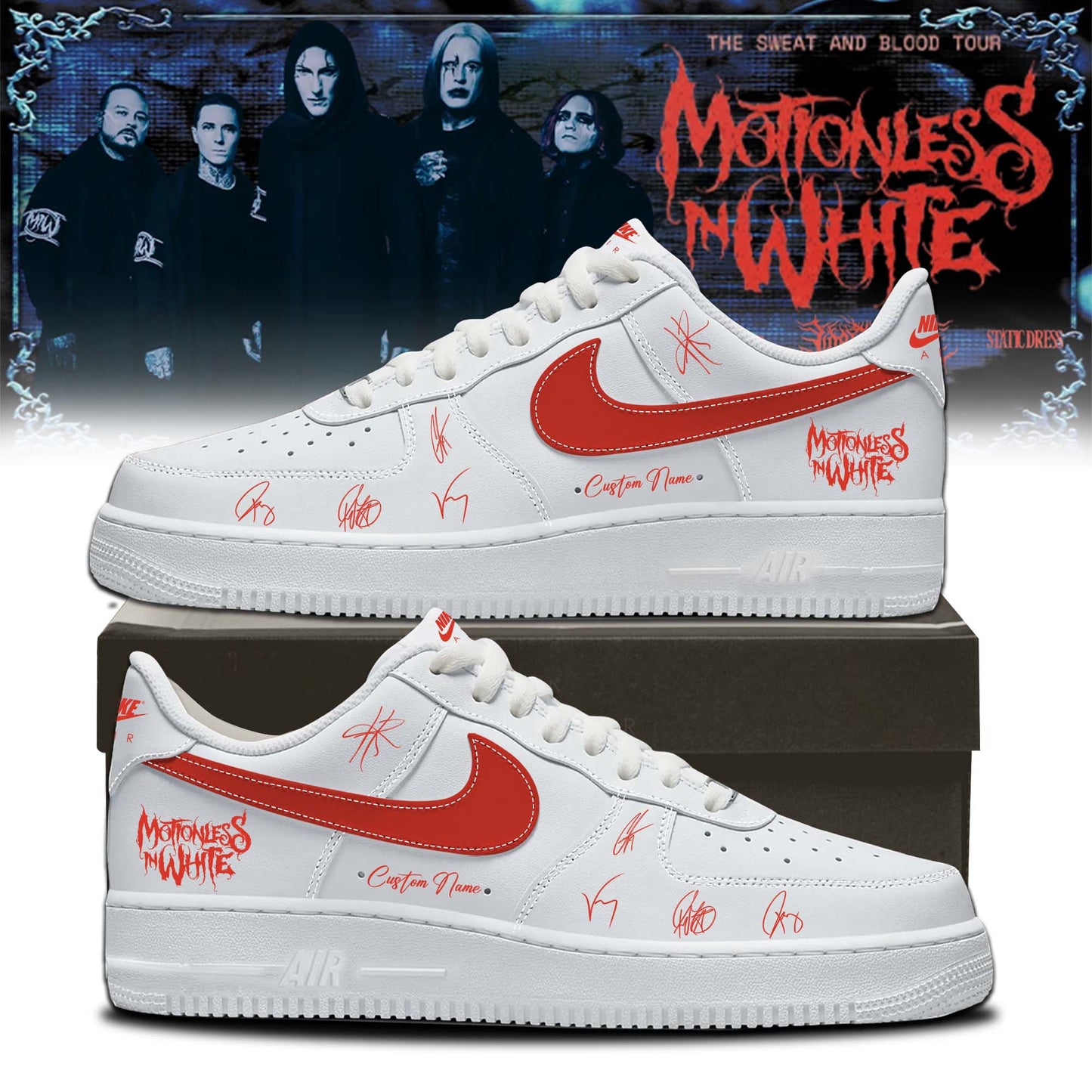 Motionless In White Signed Decades Shoes 4