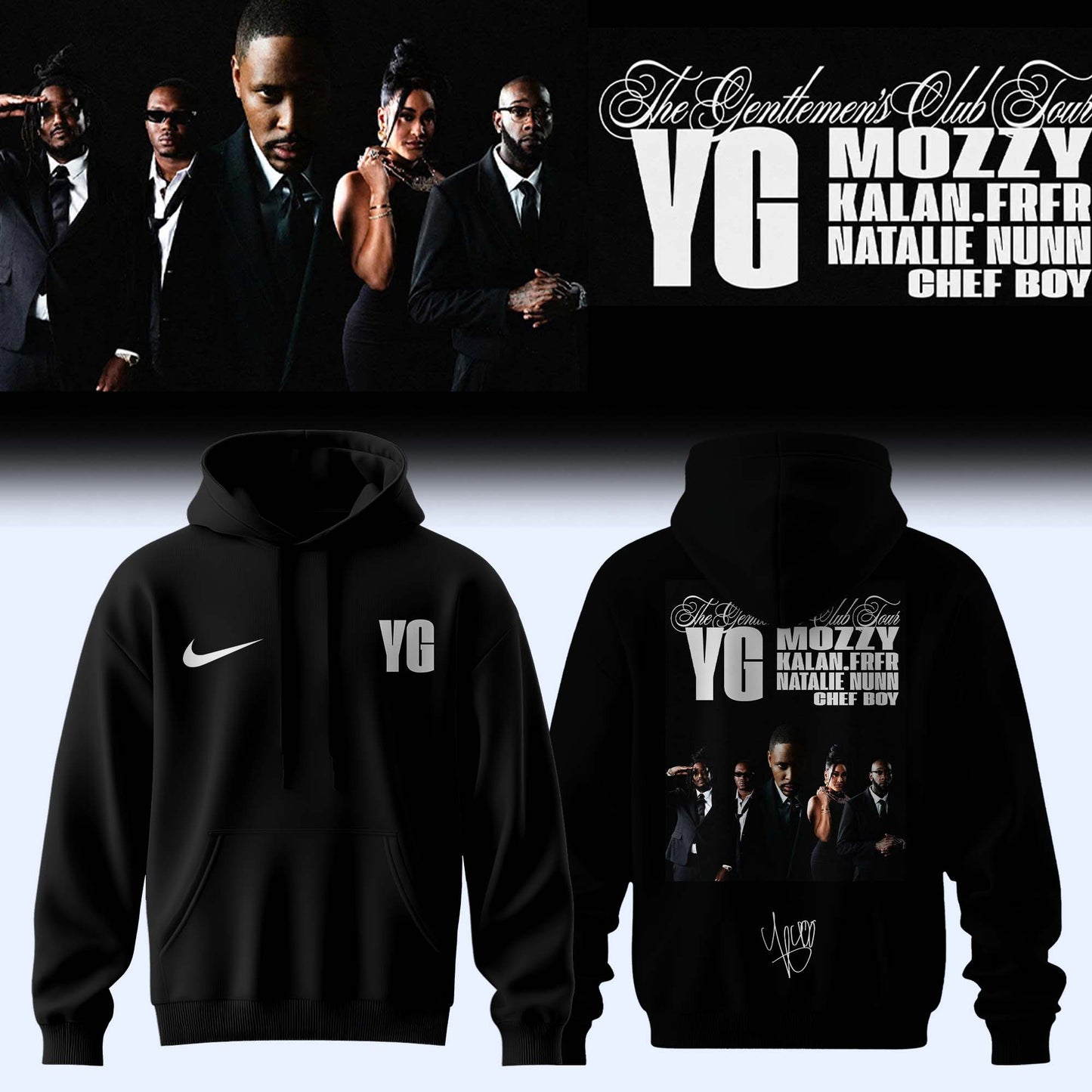 ,,YG – “The Gentlemen’s Club” . Limited Edition Signature Hoodie