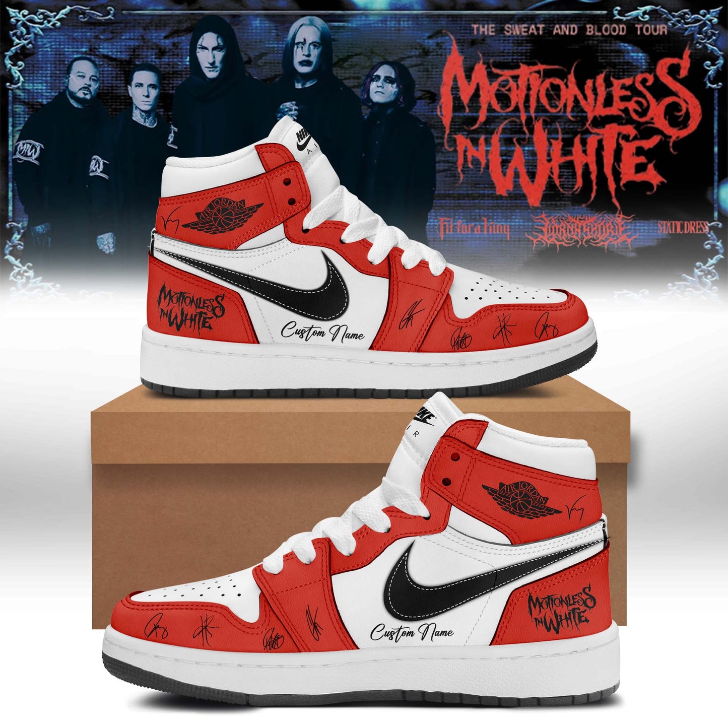 Motionless In White Signed Decades Shoes 3