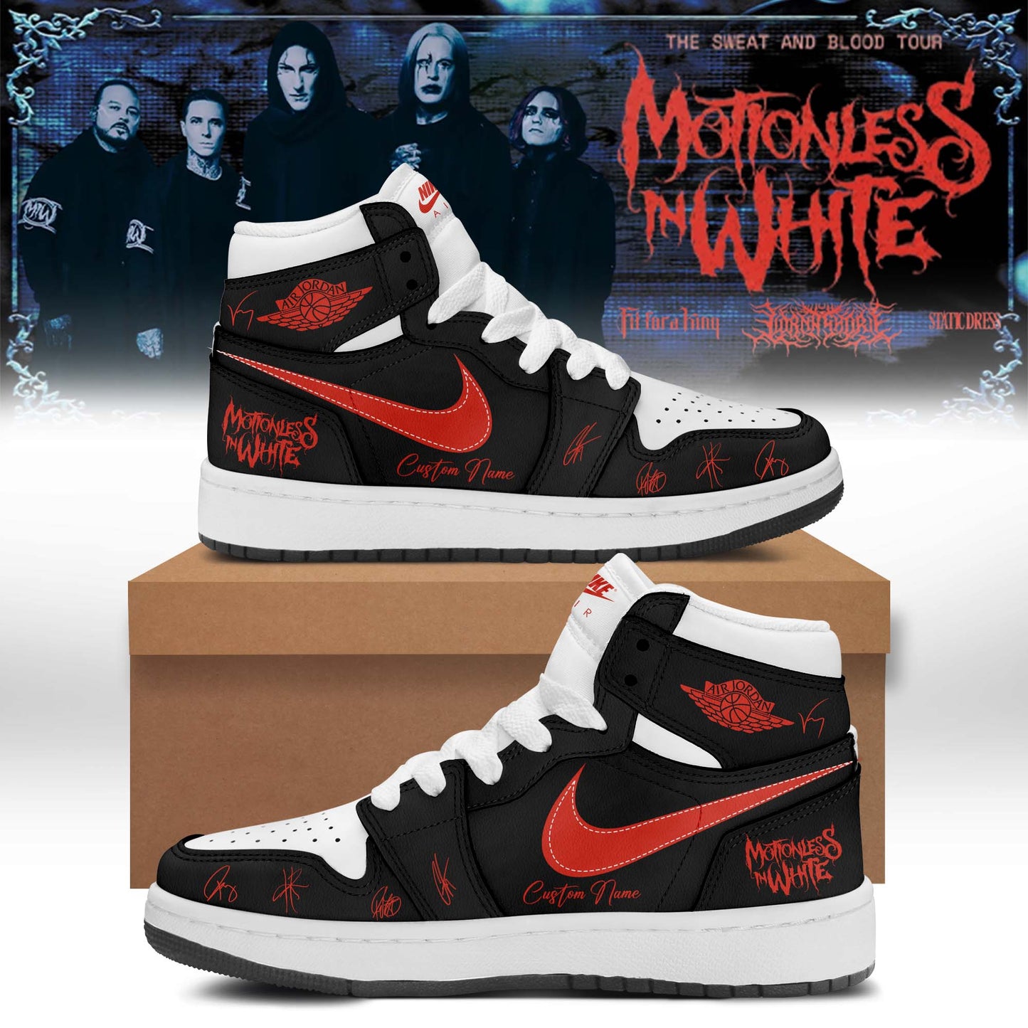 Motionless In White Signed Decades Shoes 1