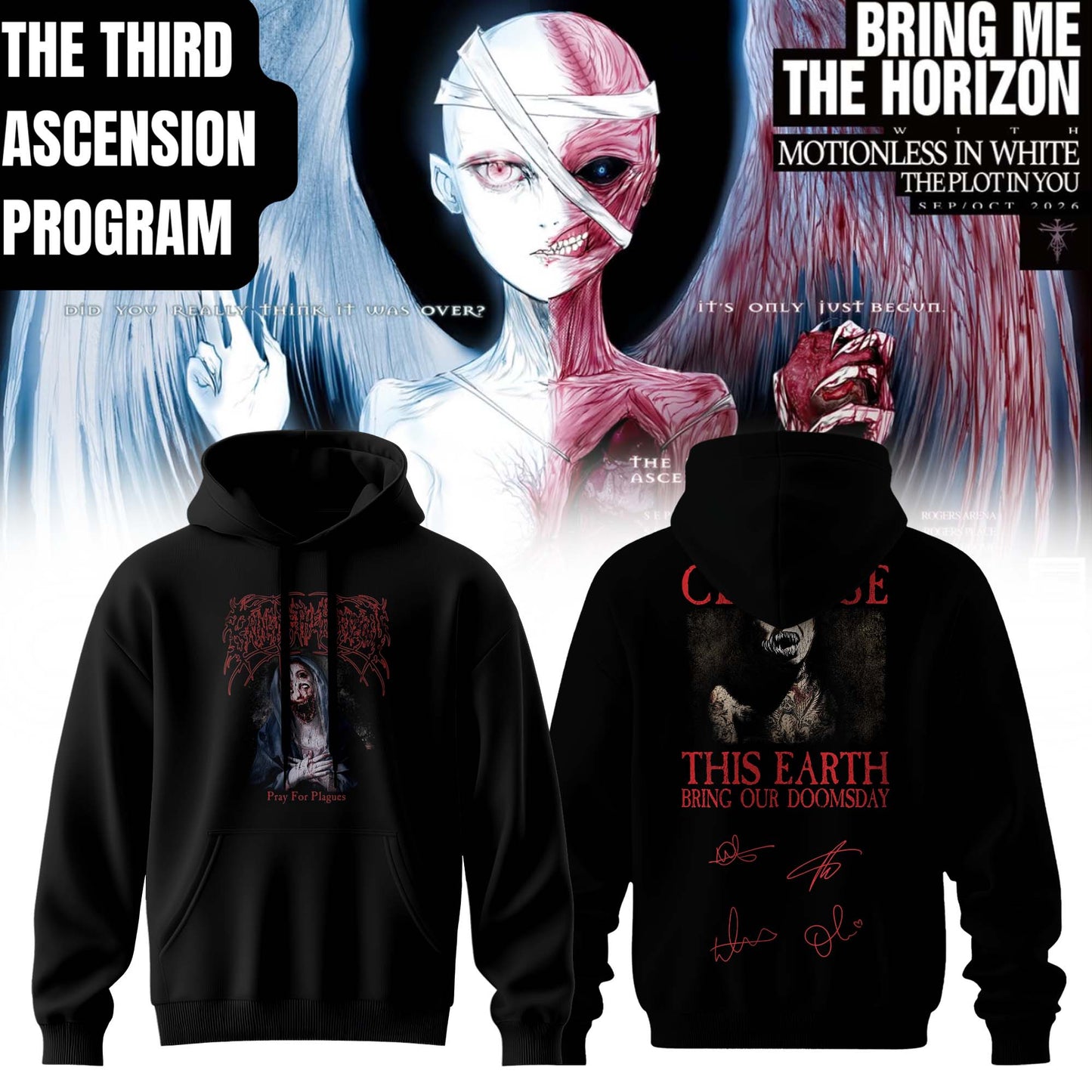 ,Bring Me The Horizon “The Third Ascension Program 2026” Signature Limited Edition – Hoodie