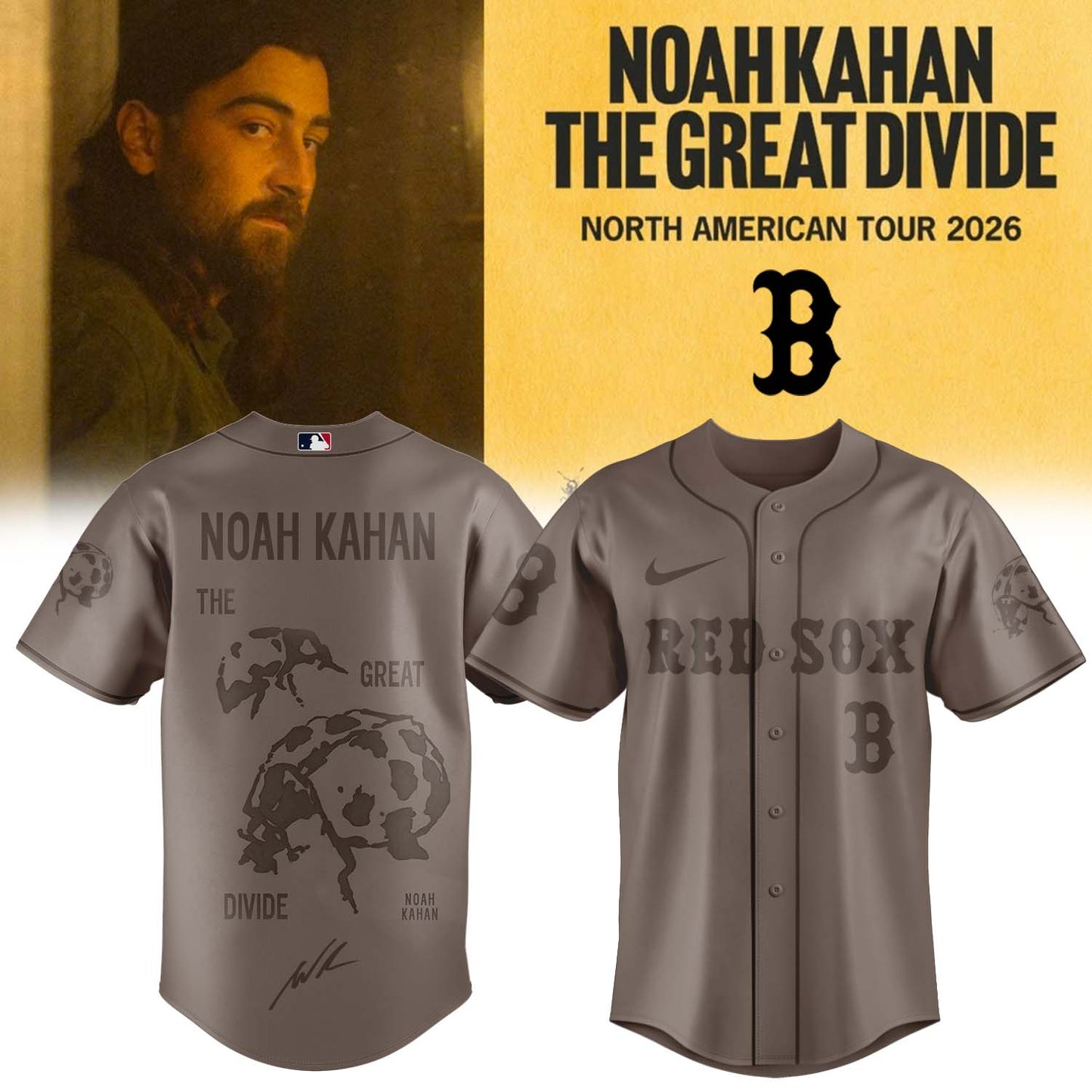 ,,MLB X Noah Kahan The Great Divide Tour Limited Edition Signature – Jersey 3