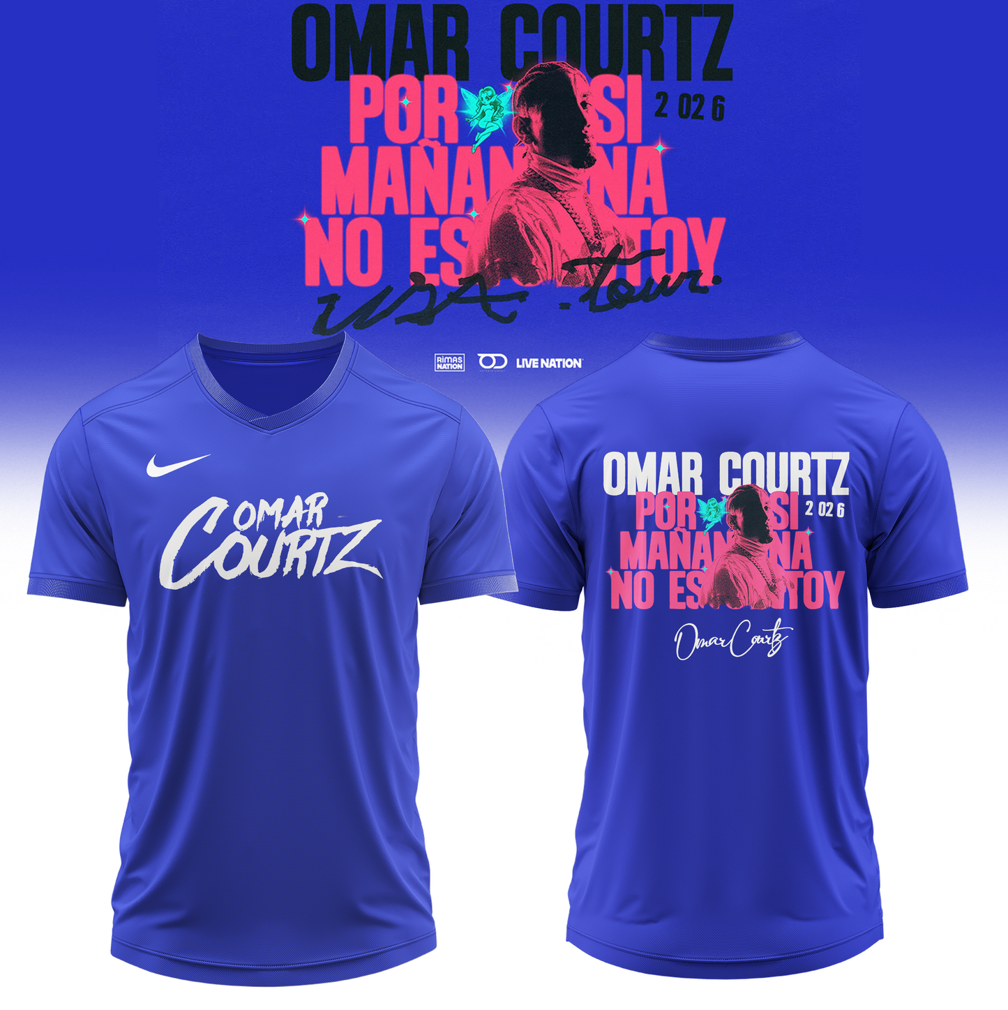 ,,.Omar Courtz “Por Si Mañana No Estoy” World Tour 2026 Signed – Jersey