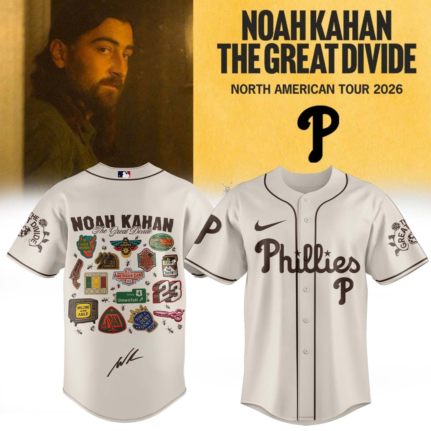 ,,MLB X Noah Kahan The Great Divide Tour Limited Edition Signature – Jersey 2-1