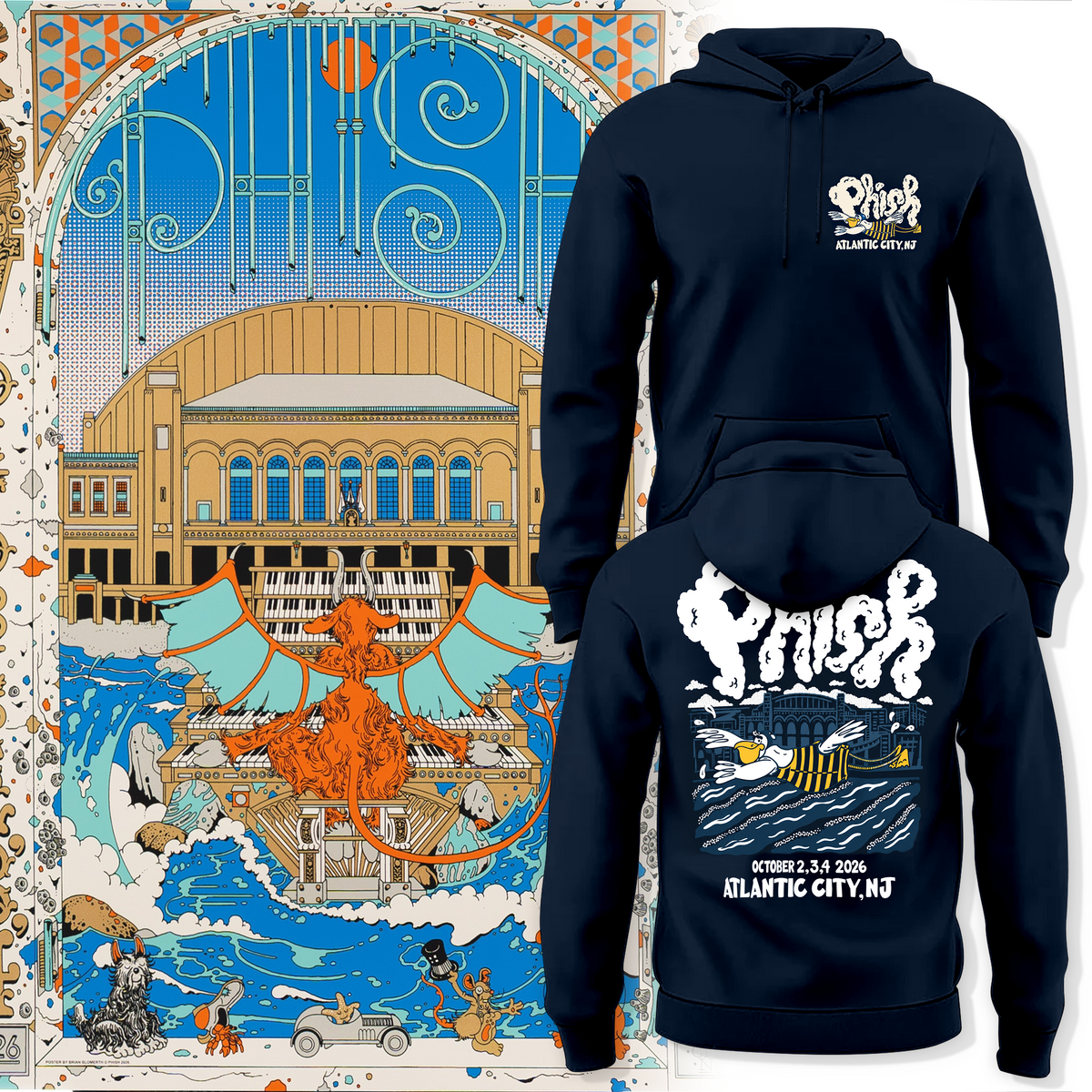 Phish Fall Tour 2026, Atlantic City Hoodie