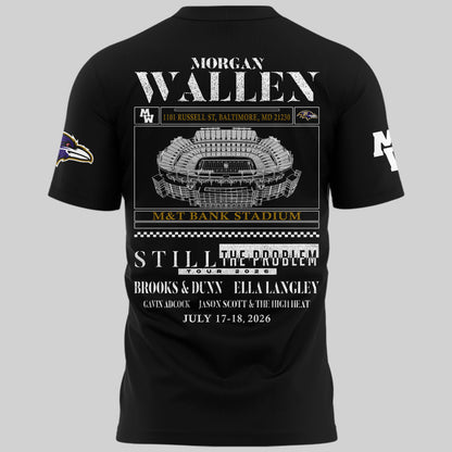 Exclusive Version Baltimore Ravens x Morgan Wallen Black Tshirt 2026