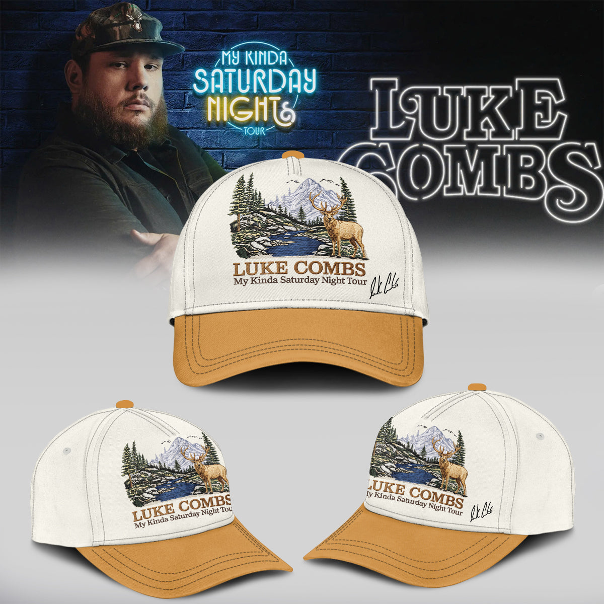 Luke Combs ”My Kinda Saturday Night Tour 2026” Limited Edition Signature – Hoodie