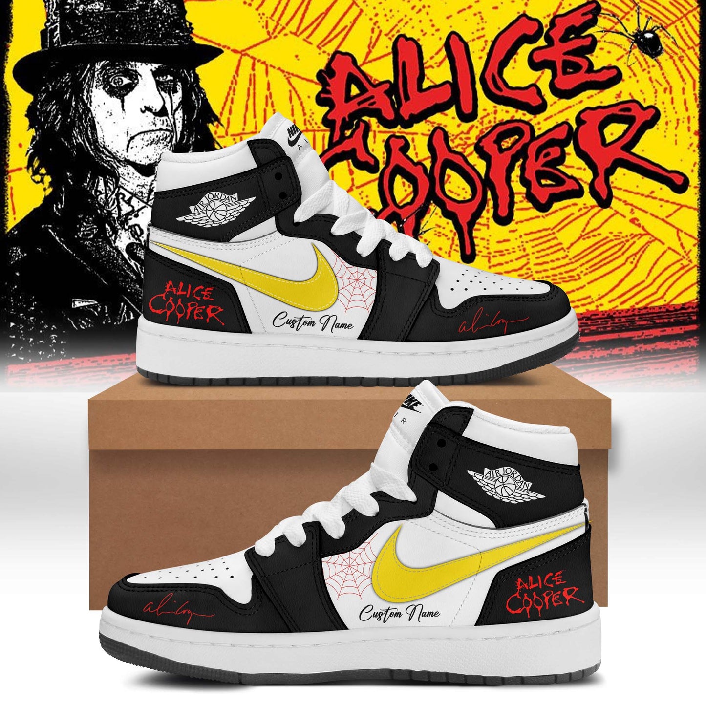 ,,Alice Cooper “Alice’s Attic Tour” 2026 Signed – Shoes 1-3