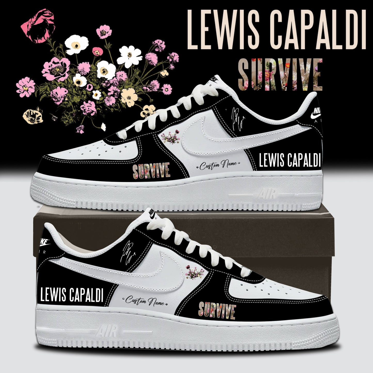 .Lewis Capaldi Tour 2026 – AF1 Shoes