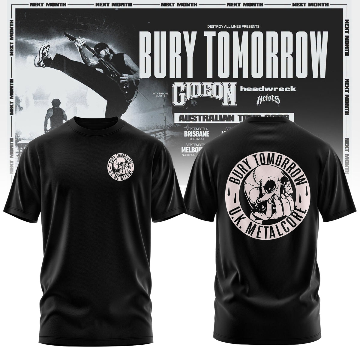 Bury Tomorrow – ‘Will You Haunt Me’ Australian Tour 2026 Limited T-Shirt