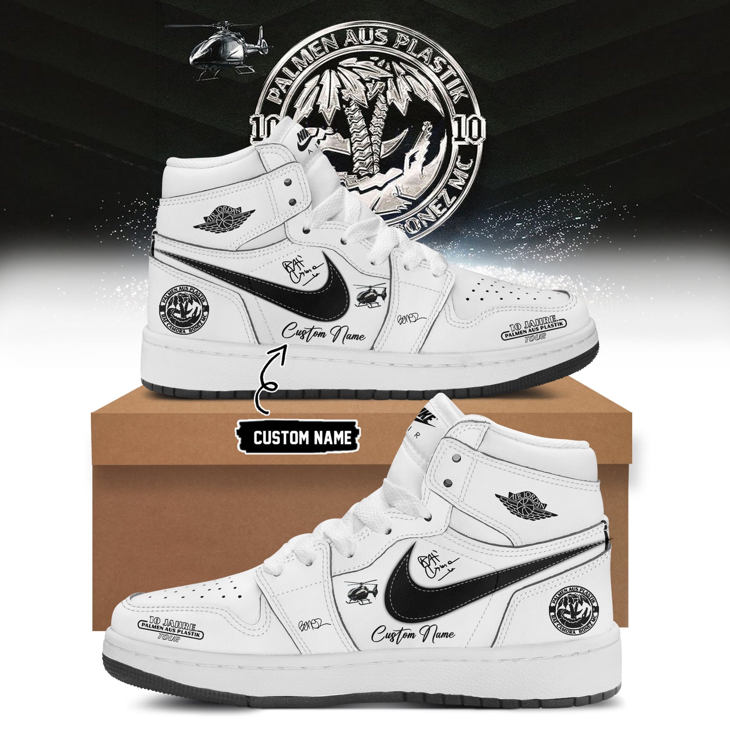 __RAF Camora & Bonez MC “10 Jahre Palmen aus Plastik Tour” . Limited Edition Signature Shoes 2-