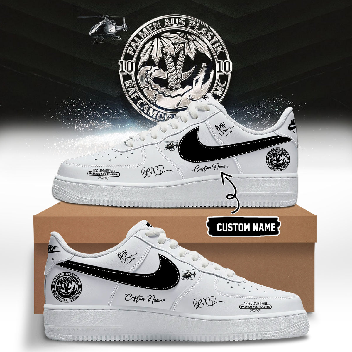 __RAF Camora & Bonez MC “10 Jahre Palmen aus Plastik Tour” . Limited Edition Signature Shoes 2