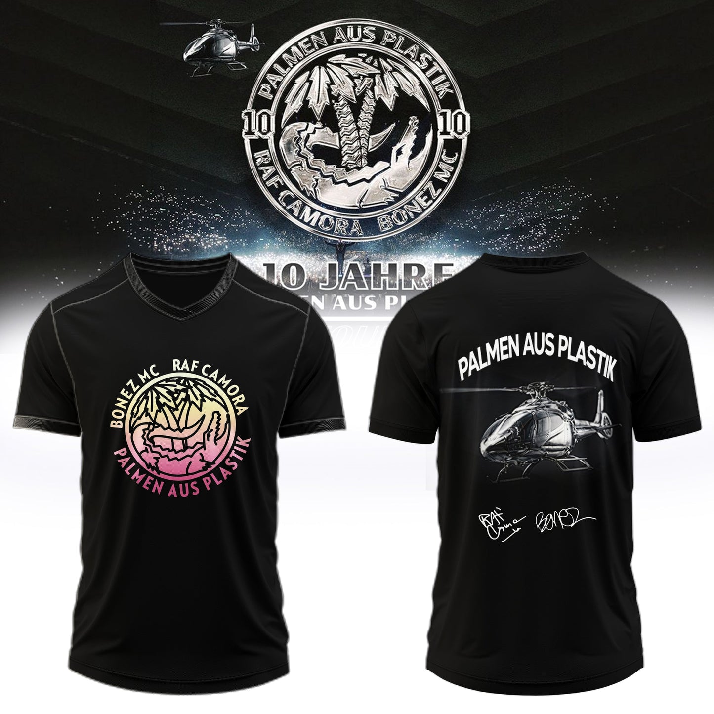_.,RAF Camora &amp; Bonez MC "10 Jahre Palmen aus Plastik Tour" . Limited Edition Signature Jersey