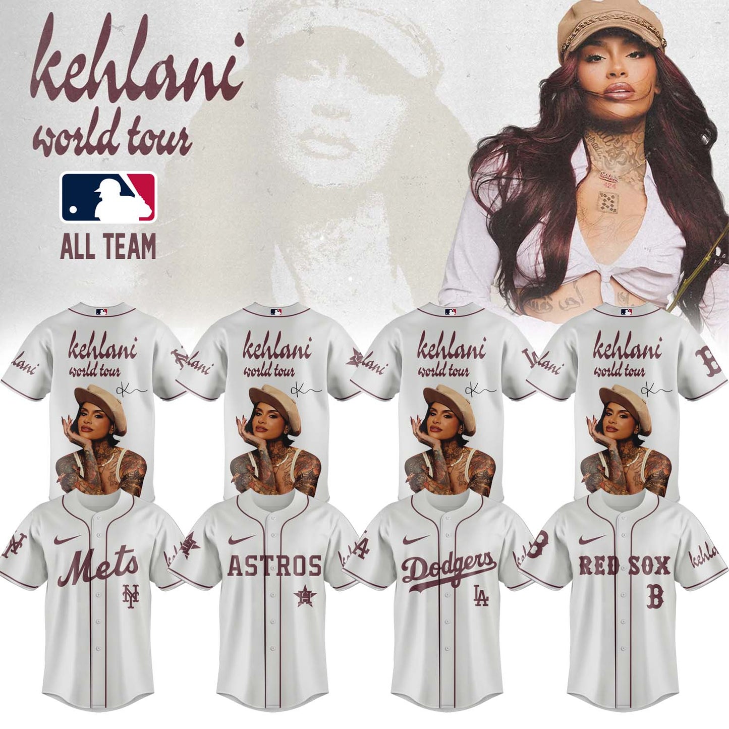 ,MLB X Kehlani World Tour Limited Edition Signature – Jersey 2