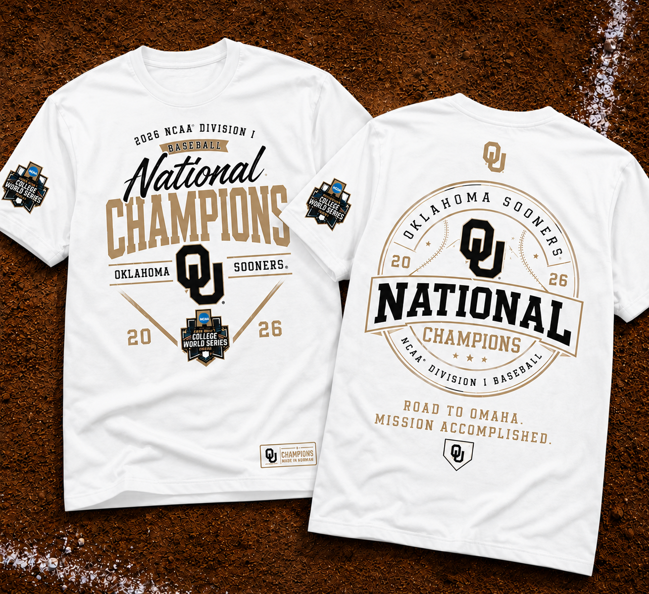 Oklahoma Sooners 2026 NCAA Baseball National Champions Tshirt