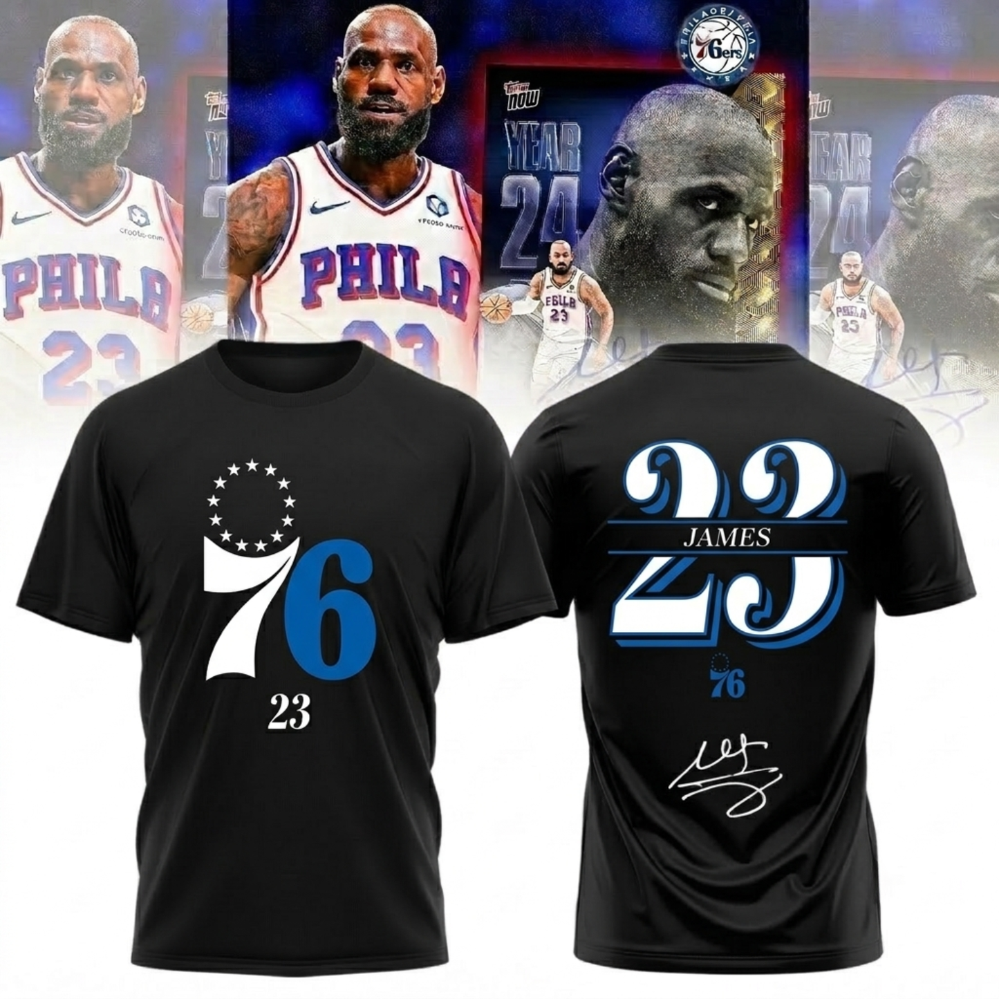 .,LeBron James Philadelphia 76ers Limited Edition Signature – Shirt