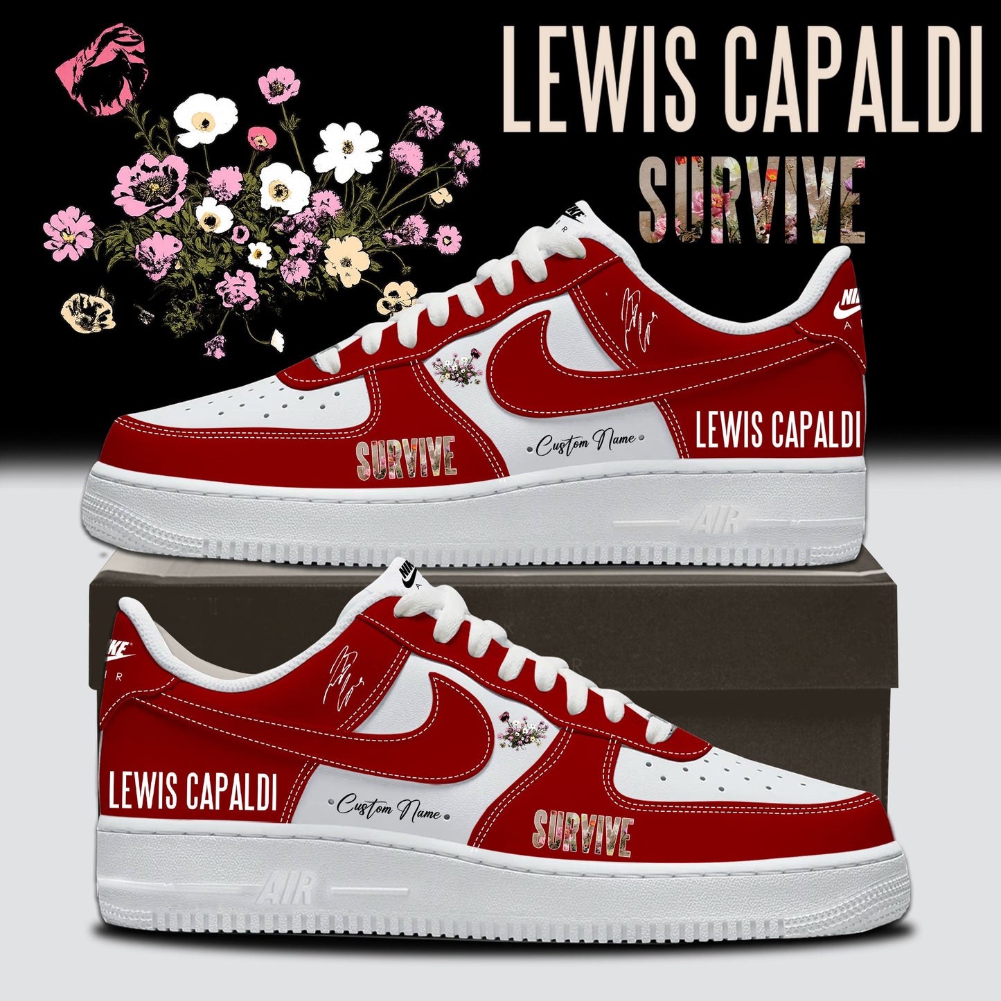 .Lewis Capaldi Tour 2026 – AF1 Shoes