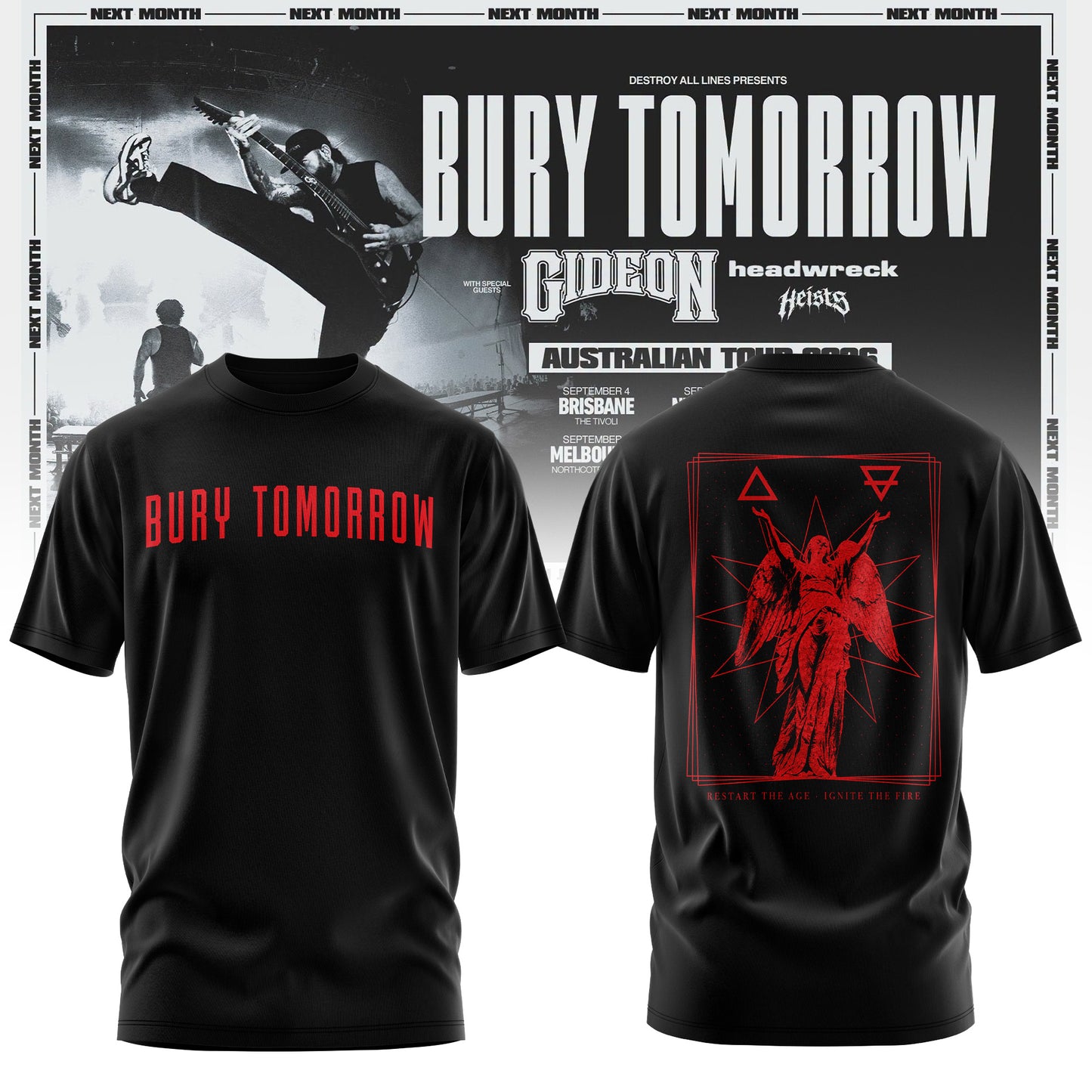Bury Tomorrow – ‘Will You Haunt Me’ Australian Tour 2026 Limited T-Shirt