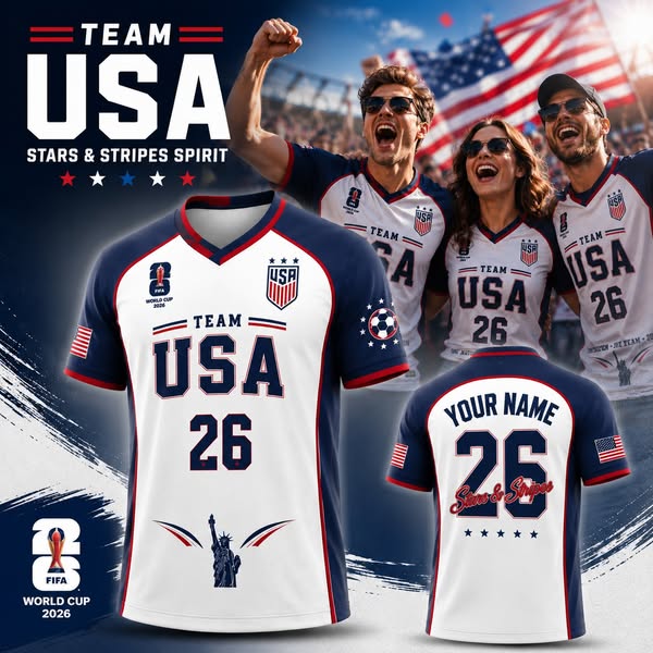 USA World Cup 2026 Personalized Soccer Jersey – Custom Name & Number