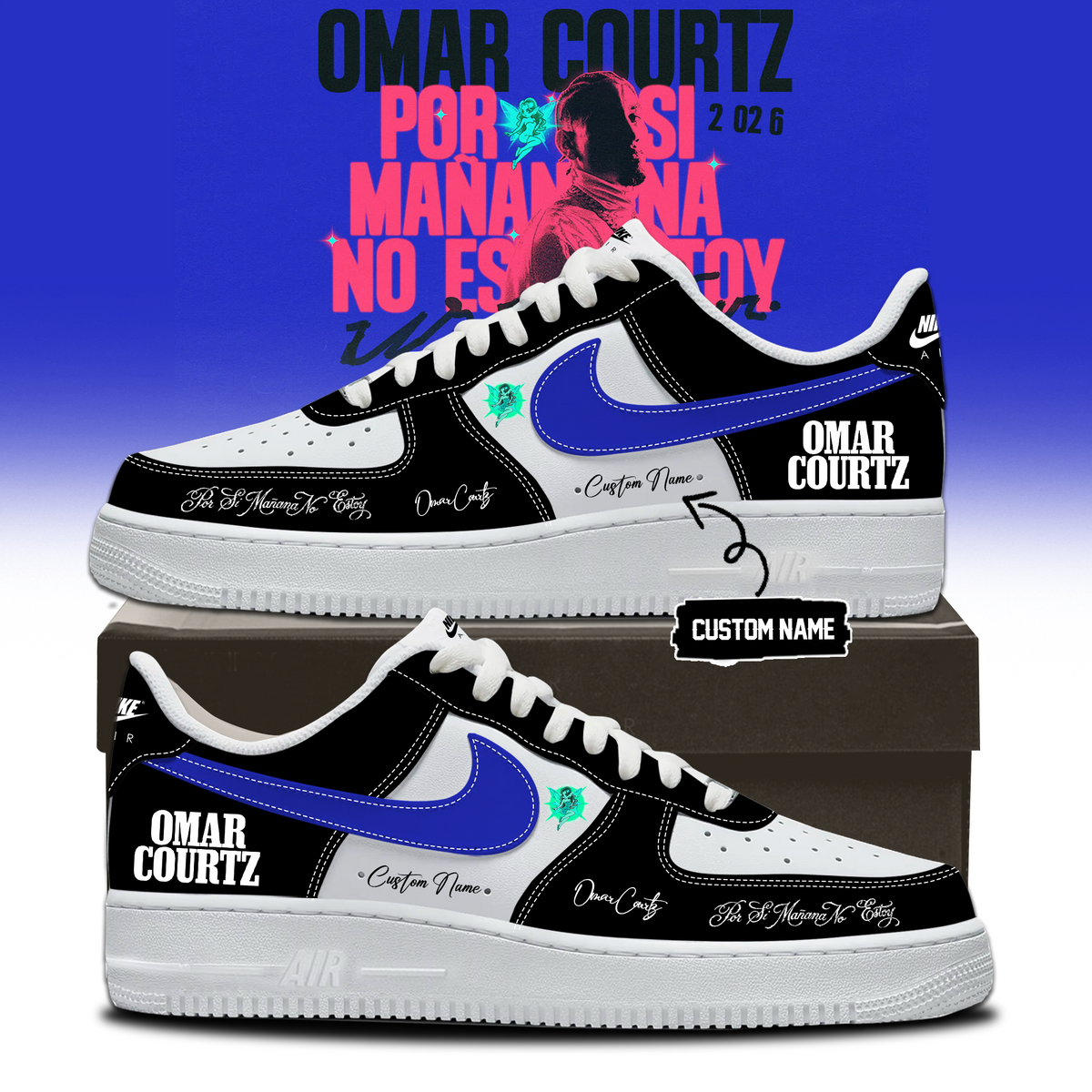 ,,Omar Courtz “Por Si Mañana No Estoy” World Tour 2026 Signed – Shoes 1