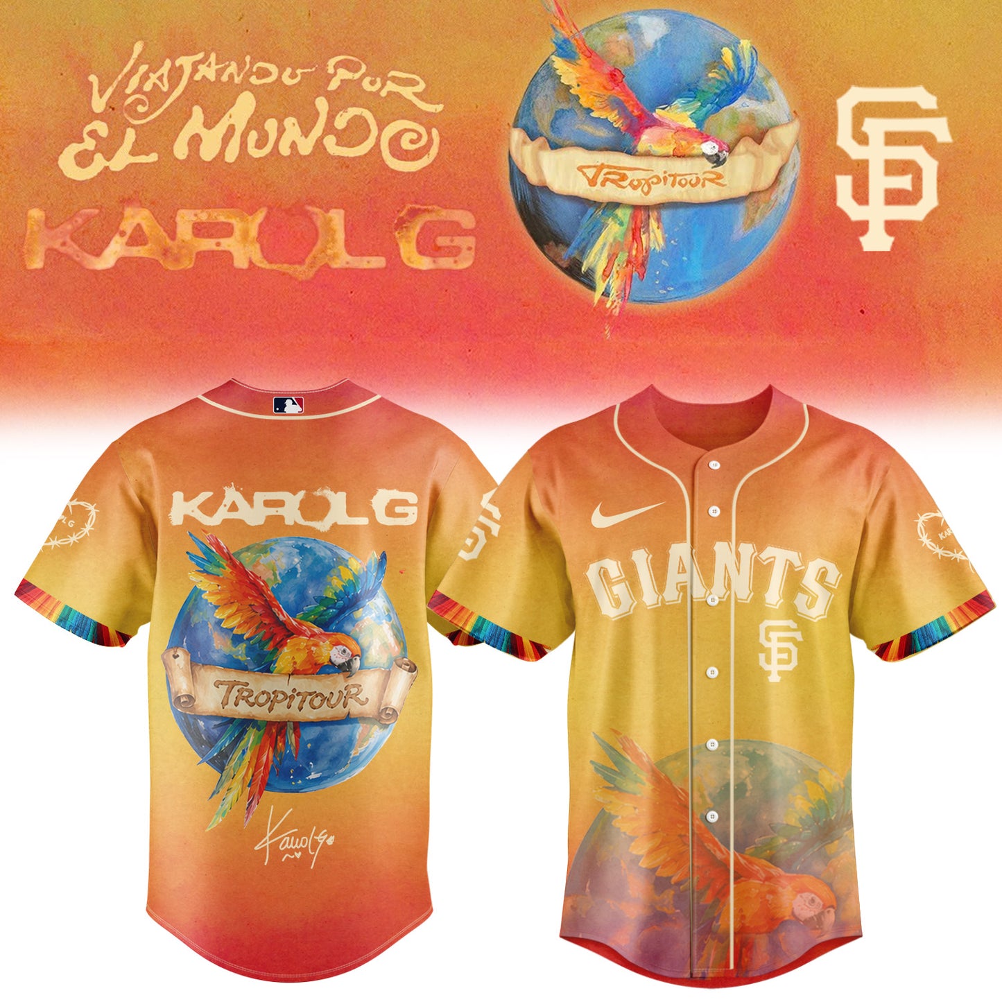 Karol G “Viajando Por El Mundo Tropi tour” Signature Limited Edition – Jersey 2
