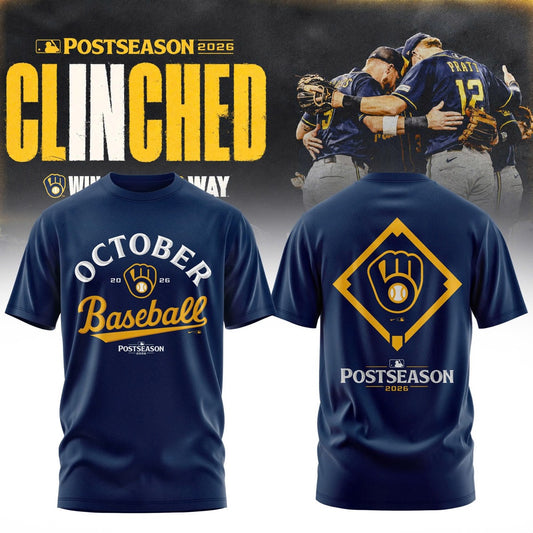 Milwaukee Brewers Postseason 2026 3D All-Over Print Graphic T-Shirt V1