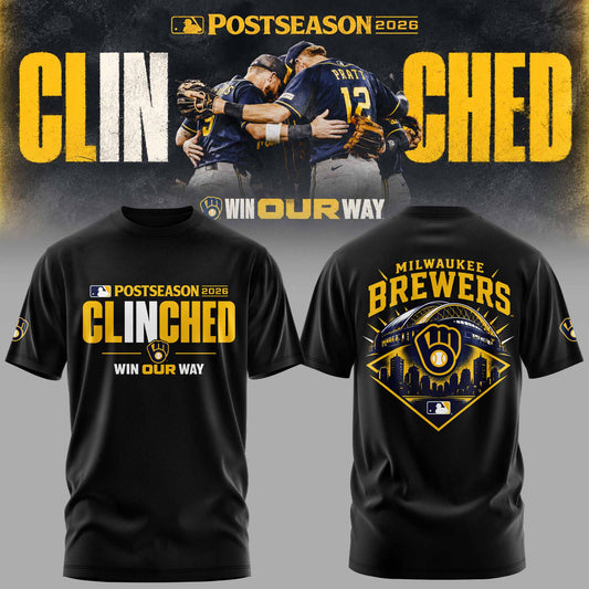 Milwaukee Brewers Postseason 2026 3D All-Over Print Graphic T-Shirt V2