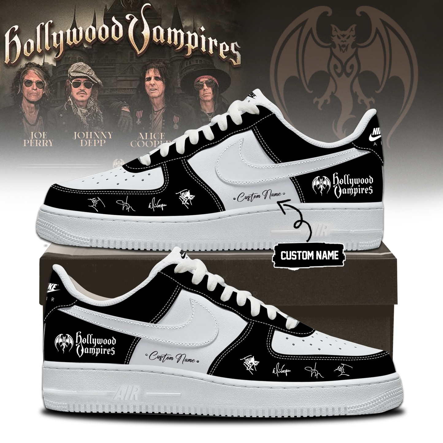 ,,Hollywood Vampires World Tour 2026 Signed – Shoes 1-2