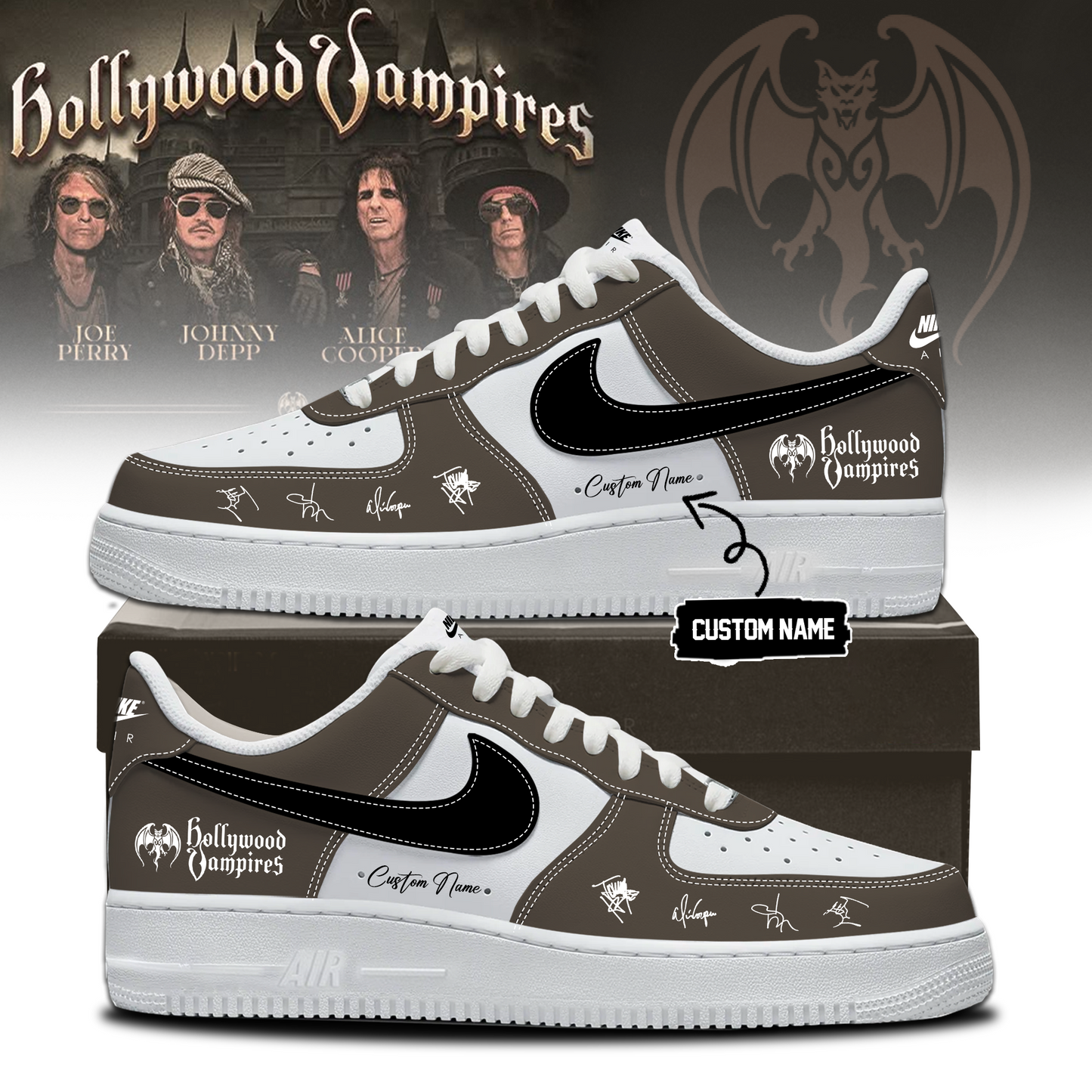 ,,Hollywood Vampires World Tour 2026 Signed – Shoes 1-1