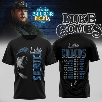 Luke Combs ”My Kinda Saturday Night Tour 2026” Limited Edition Signature – Tshirt