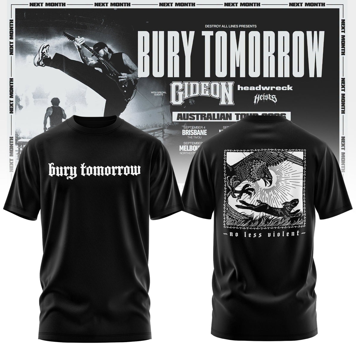 Bury Tomorrow – ‘Will You Haunt Me’ Australian Tour 2026 Limited T-Shirt