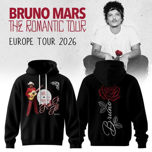 Bruno Mars – The Romantic Tour US & UK 2026 Limited Hoodie