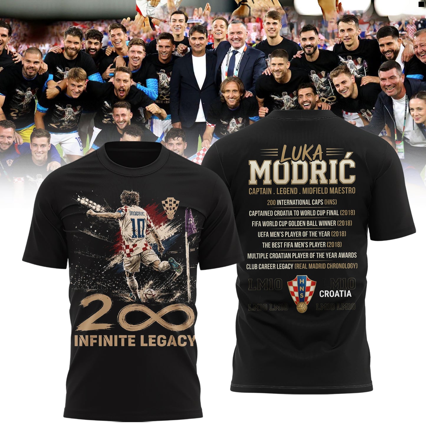 Limited Edition Luka Modrić – Captain. Legend. Midfield Maestro Hoodie