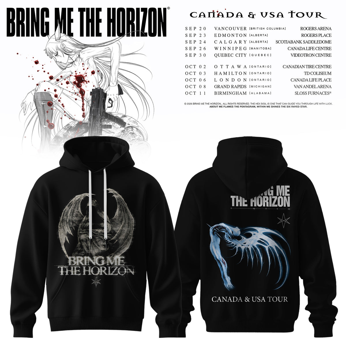 BRING ME THE HORIZON — CANADA & USA TOUR HOODIE