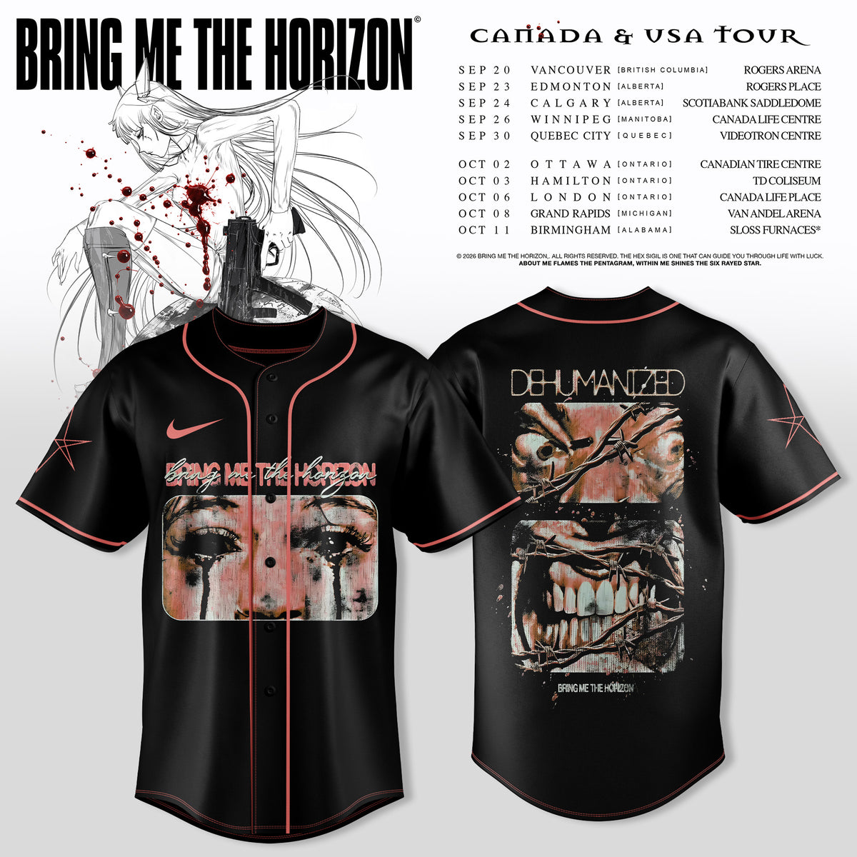 _BRING ME THE HORIZON — CANADA & USA TOUR JERSEY