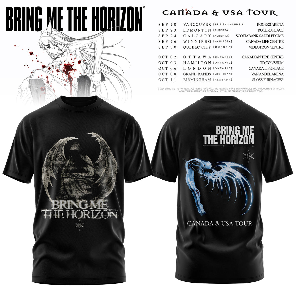 BRING ME THE HORIZON — CANADA & USA TOUR TEE
