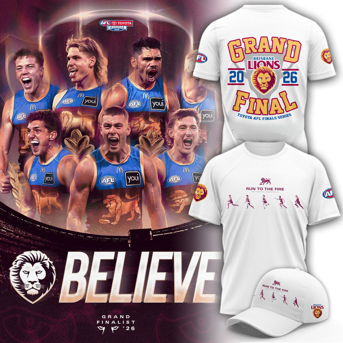 ,Brisbane Lions 2026 AFL Grand Finalist Limited Shirt v2