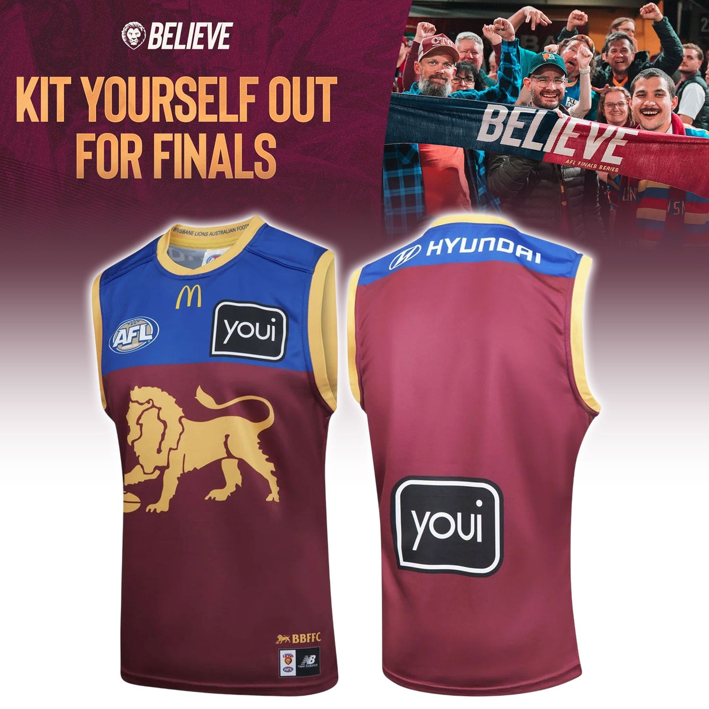 ..Brisbane Lions 2026 Home Guernsey