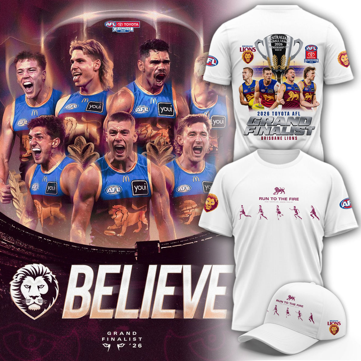 ,Brisbane Lions 2026 AFL Grand Finalist Limited Shirt