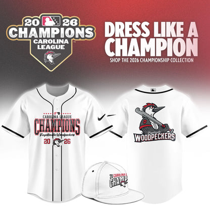 ____.🏆F.Woodpeckers 2026 Carolina League Champions Limited Jersey v2